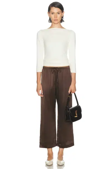 DONNI. The Silk Stripe Crop Pant | Thumbnail 6