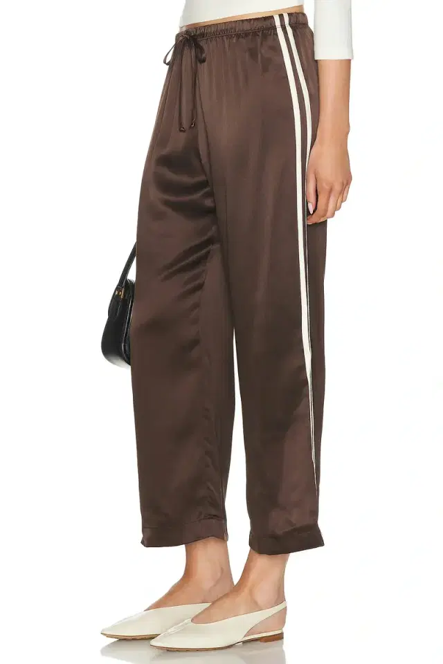 The Silk Stripe Crop Pant