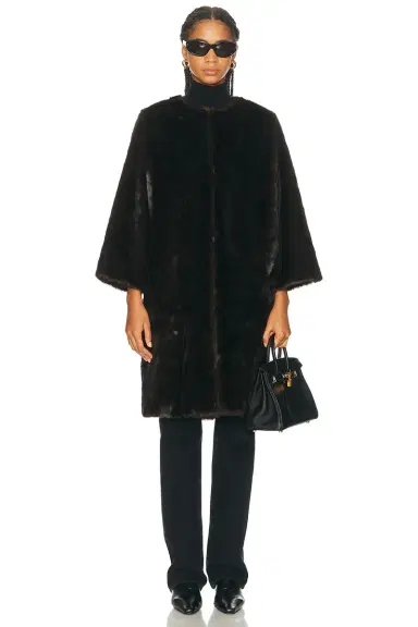 Loulou de Saison Faux Moore Coat | Thumbnail 1