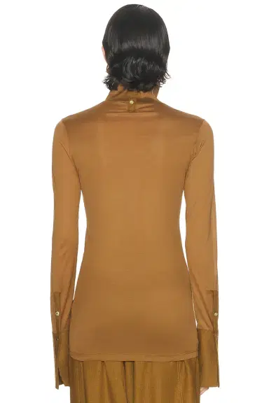 DARKPARK Nora Wool Cuff Long Sleeve Crewneck Top | Thumbnail 3