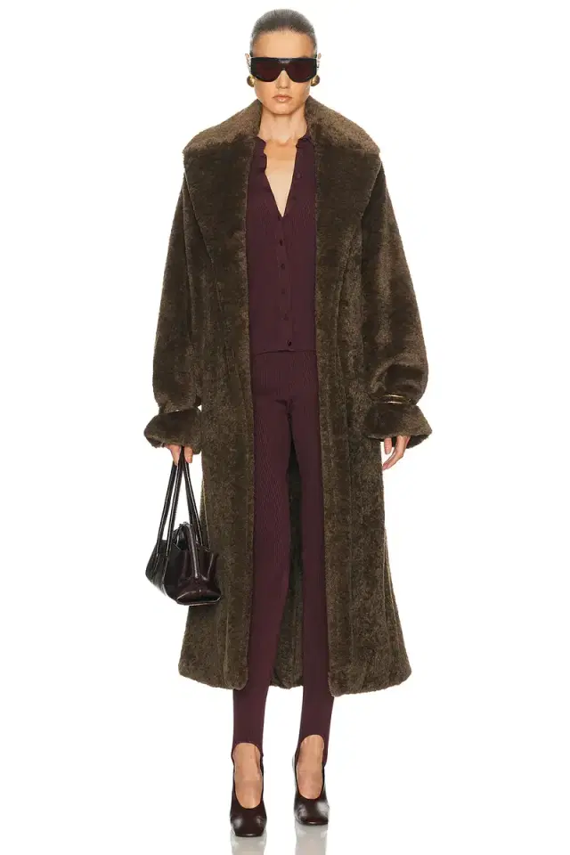 DARKPARK Madison Faux Fur Trench Coat