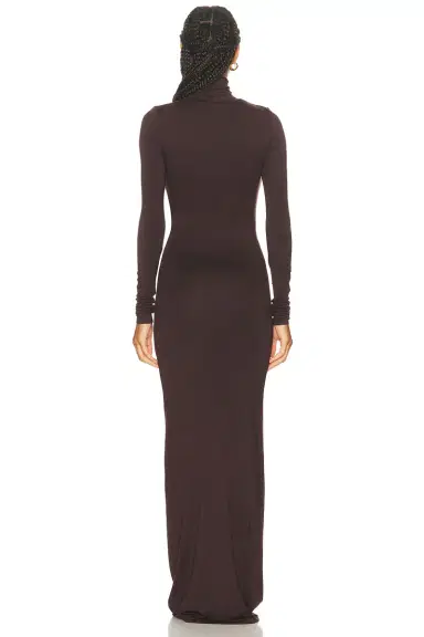 ÉTERNE Long Sleeve Turtleneck Soft Jersey Maxi Dress | Thumbnail 3