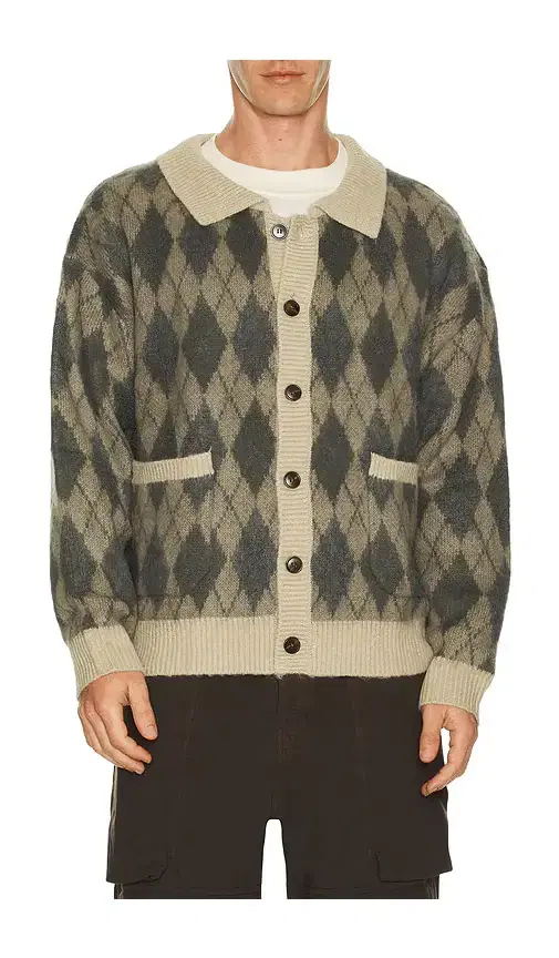 Wool Blend Argyle Sweater