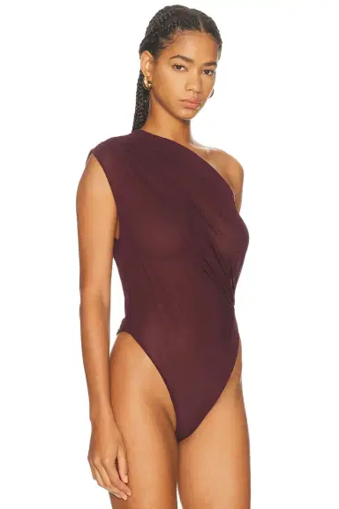 Atlein Asymmetric Draped Bodysuit | Thumbnail 3 Atlein Asymmetric Draped Bodysuit | Thumbnail 3