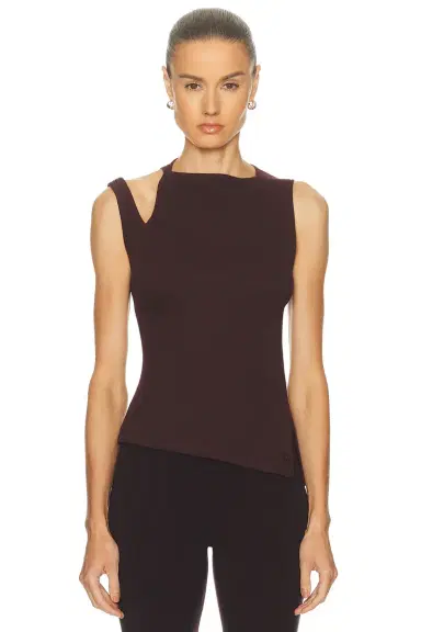 Courreges Transverse 90's Ribbed Top | Thumbnail 1