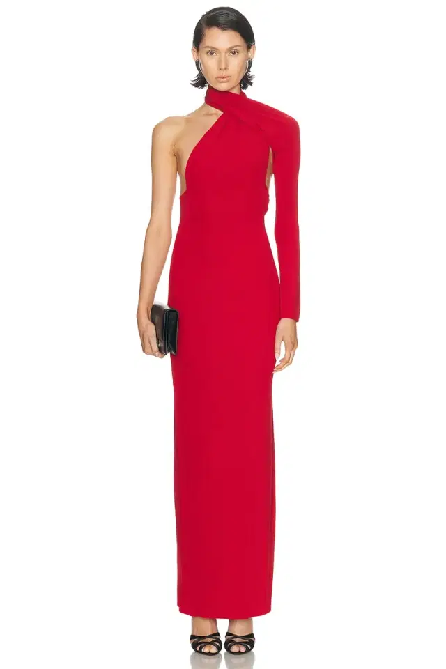 Courreges One Shoulder Long Dress
