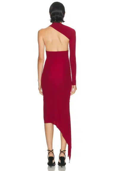 Courreges One Shoulder Crepe Jersey Dress | Thumbnail 4
