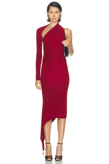 Courreges One Shoulder Crepe Jersey Dress | Thumbnail 1