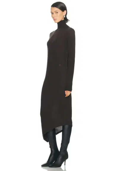Courreges One Shoulder Wool Long Dress | Thumbnail 2