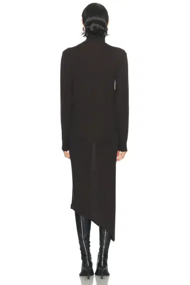 Courreges One Shoulder Wool Long Dress | Thumbnail 3