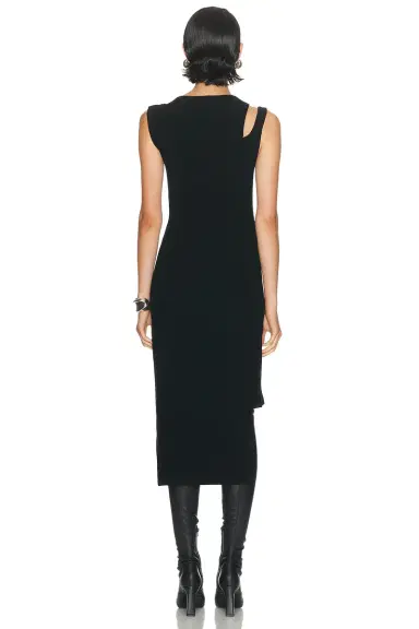 Courreges Oblique Square Rib Dress | Thumbnail 4