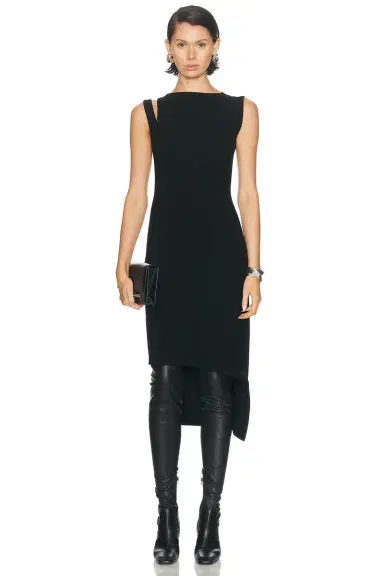 Courreges Oblique Square Rib Dress | Thumbnail 1