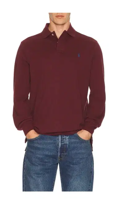 Polo Ralph Lauren Long Sleeve Mesh Polo | Thumbnail 1