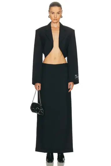 Alexander Wang Cropped Drape Back Blazer | Thumbnail 4 Alexander Wang Cropped Drape Back Blazer | Thumbnail 4