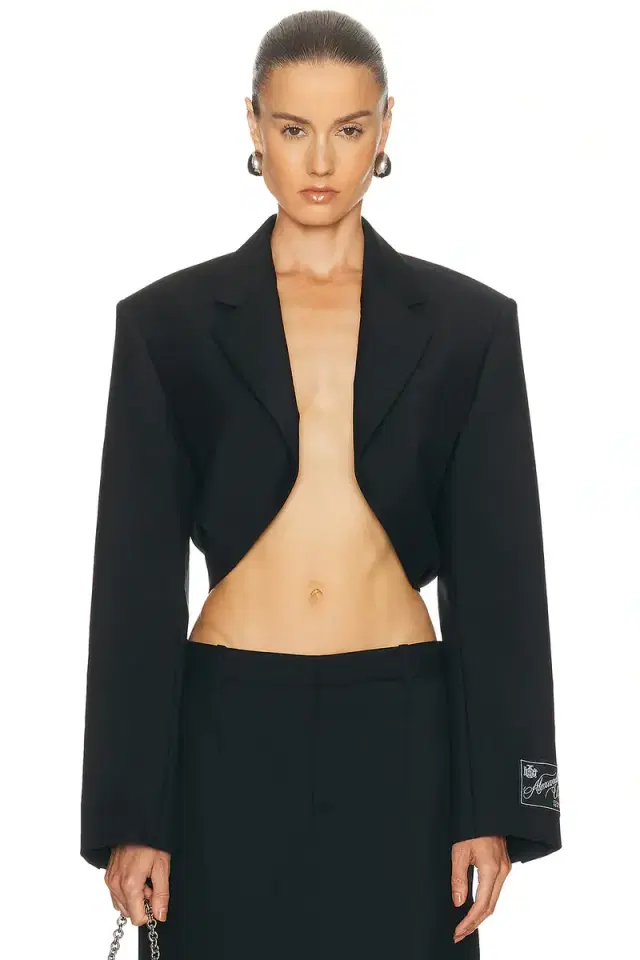 Alexander Wang Cropped Drape Back Blazer