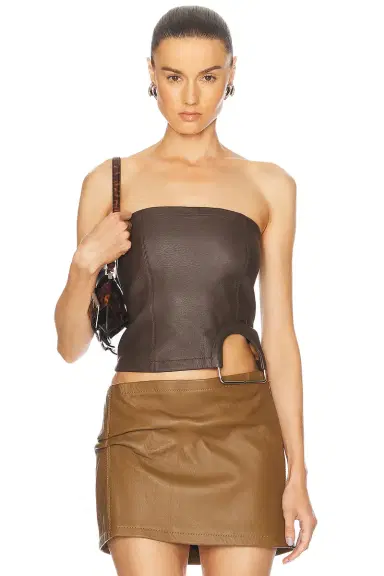Jade Cropper Leather Bustier Top | Thumbnail 1 Jade Cropper Leather Bustier Top | Thumbnail 1