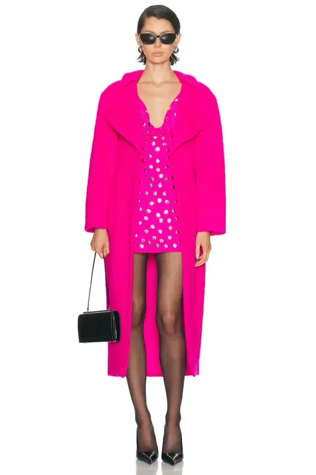LaPointe Fuzzy Coating Belted Coat