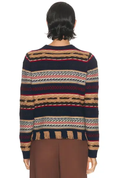 Guest In Residence Western Stripe Crew Sweater | Thumbnail 4