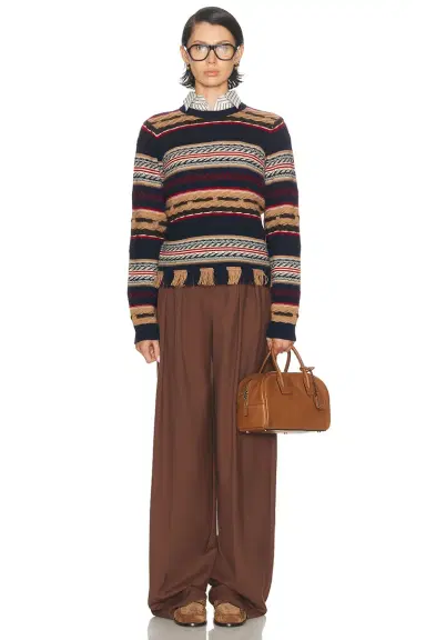Guest In Residence Western Stripe Crew Sweater | Thumbnail 5