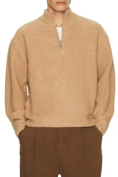 Le17Septembre Boucle Half Zip Pullover | Thumbnail 3
