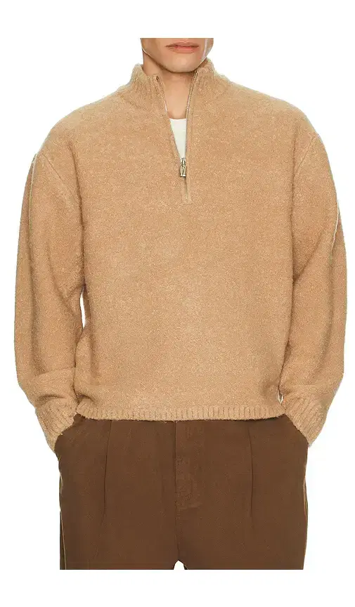 Boucle Half Zip Pullover
