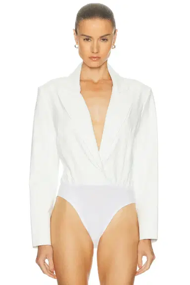 Norma Kamali Easy Fit Single Breasted Bodysuit | Thumbnail 2 Norma Kamali Easy Fit Single Breasted Bodysuit | Thumbnail 2