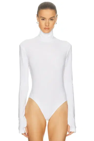 Norma Kamali Long Sleeve Turtleneck Bodysuit | Thumbnail 2 Norma Kamali Long Sleeve Turtleneck Bodysuit | Thumbnail 2
