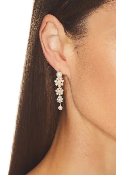 Sophie Bille Brahe Petite Margurite Fleur Earrings | Thumbnail 2