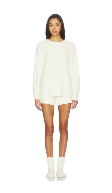 Barefoot Dreams X Revolve Cable Pullover And Short Set | Thumbnail 1