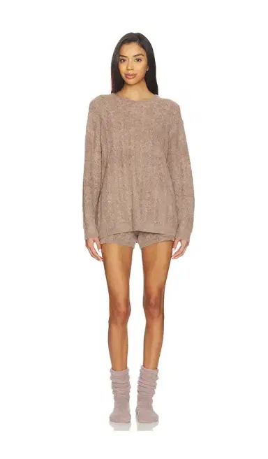 Barefoot Dreams X Revolve Cable Pullover And Short Set | Thumbnail 1