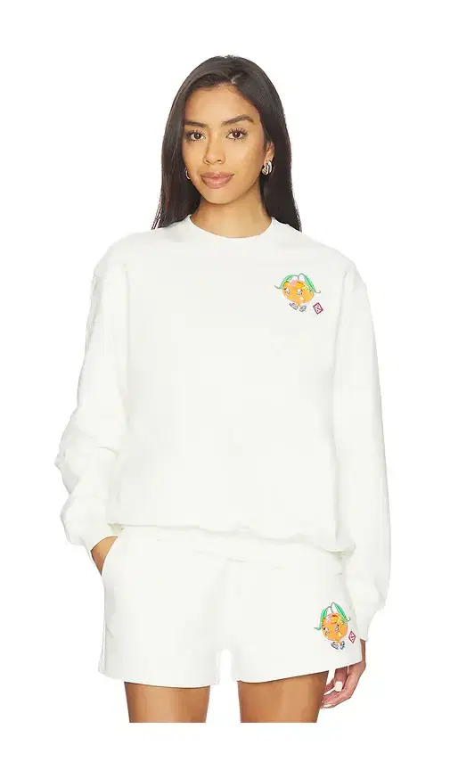 Orange Mascot Patch Sweatshirt