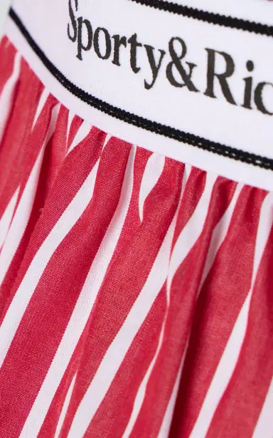 Sporty & Rich Serif Cotton Stiped Logo Boxers | Thumbnail 5