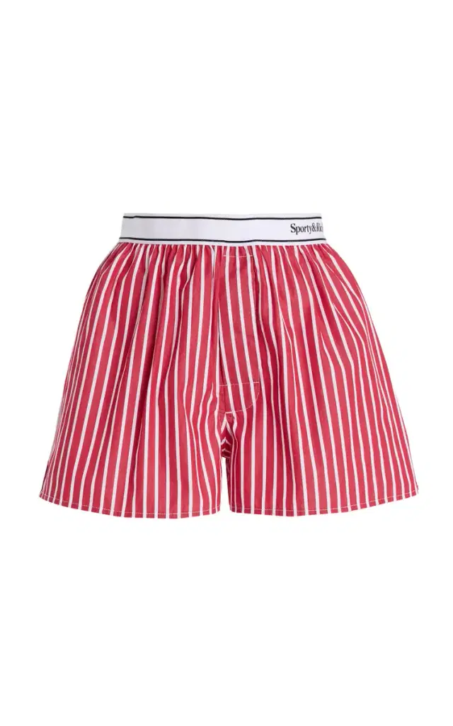 Serif Cotton Stiped Logo Boxers