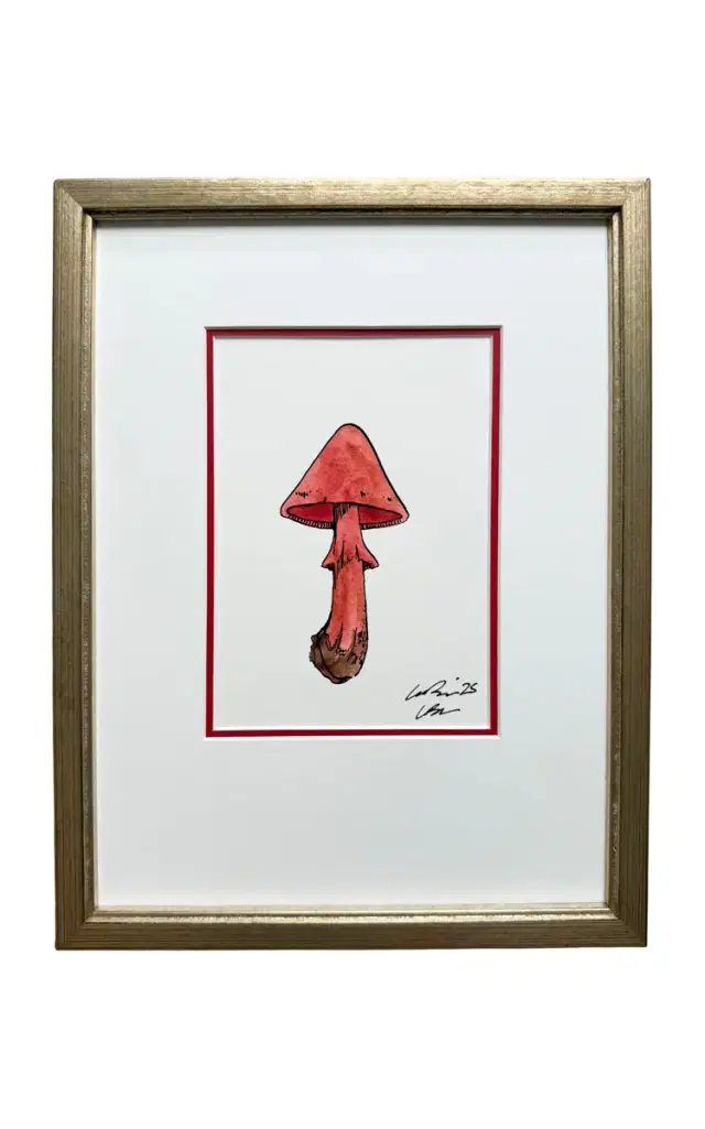 Rusty Mushroom Print - Red