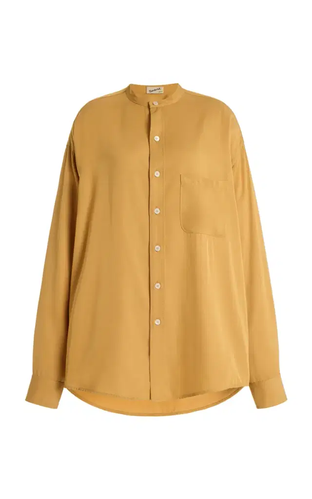Sanderlak Oversized Draped Viscose Poplin Shirt