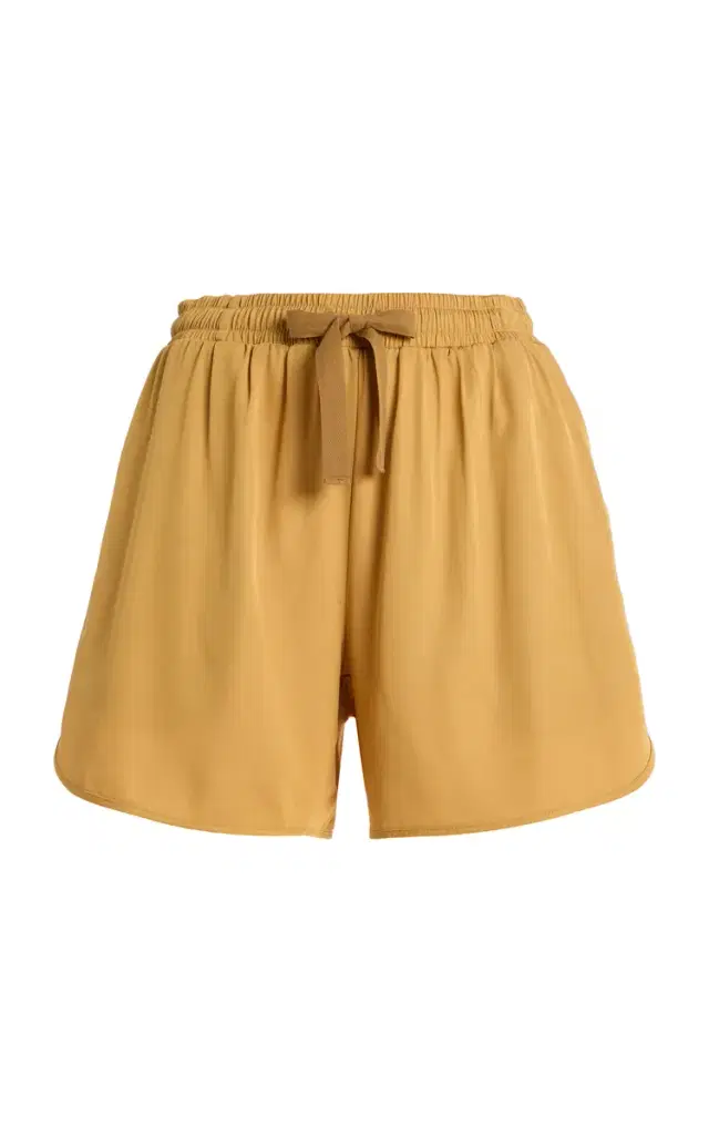 Sanderlak Drawstring Draped Viscose Poplin Shorts