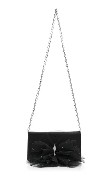 Christian Louboutin Bettina Tulle-Embellished Satin Clutch | Thumbnail 3