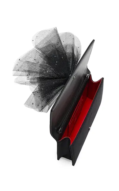 Christian Louboutin Bettina Tulle-Embellished Satin Clutch | Thumbnail 6