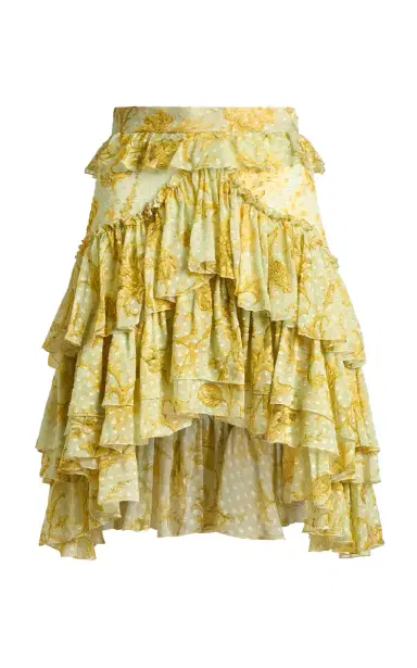 Etro Ruffled Silk-Blend Mini Skirt | Thumbnail 1