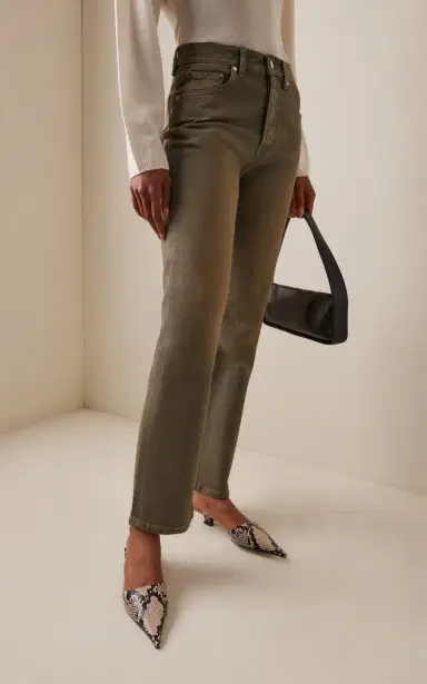 EB Denim Stretch High-Rise Straight-Leg Jeans | Thumbnail 3 EB Denim Stretch High-Rise Straight-Leg Jeans | Thumbnail 3