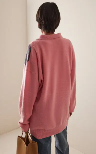 JW Anderson x Pringle of Scotland Argyle Wool Polo Sweater | Thumbnail 4 JW Anderson x Pringle of Scotland Argyle Wool Polo Sweater | Thumbnail 4