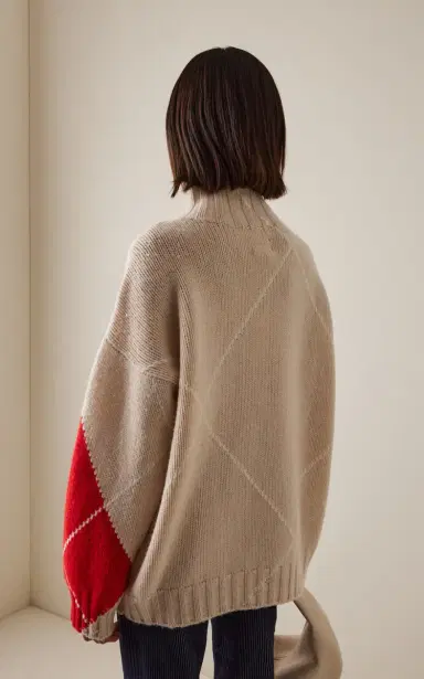 JW Anderson x Pringle of Scotland Oversized Argyle Wool Turtleneck Sweater | Thumbnail 4 JW Anderson x Pringle of Scotland Oversized Argyle Wool Turtleneck Sweater | Thumbnail 4