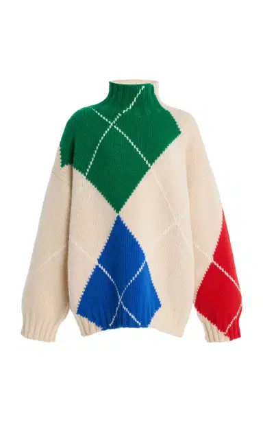JW Anderson x Pringle of Scotland Oversized Argyle Wool Turtleneck Sweater | Thumbnail 1 JW Anderson x Pringle of Scotland Oversized Argyle Wool Turtleneck Sweater | Thumbnail 1