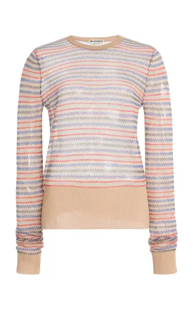 JW Anderson Cotton-Wool Fair Isle Sweater | Thumbnail 1 JW Anderson Cotton-Wool Fair Isle Sweater | Thumbnail 1