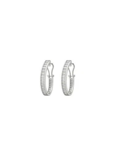 Wish Fine Jewelry 1.00ct Diamond 14K Gold Hoop Earrings | Thumbnail 1