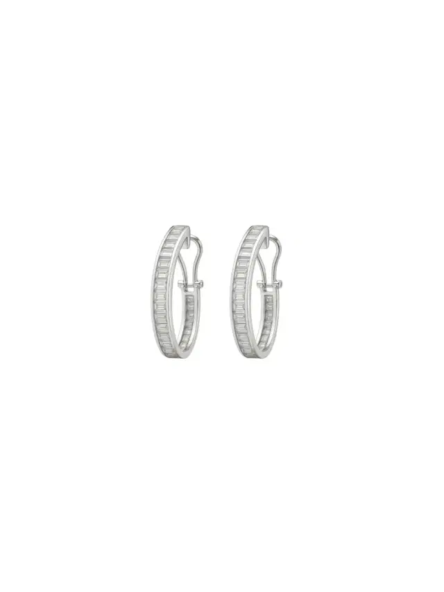 Wish Fine Jewelry 1.00ct Diamond 14K Gold Hoop Earrings