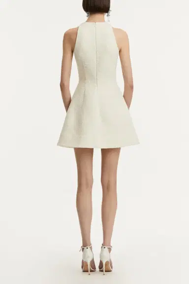 Oscar de la Renta Floral Tweed Cocktail Dress | Thumbnail 5