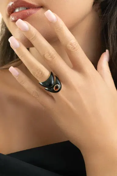 ZAHN-Z Onyx Citrine Big Zaha Ring | Thumbnail 2