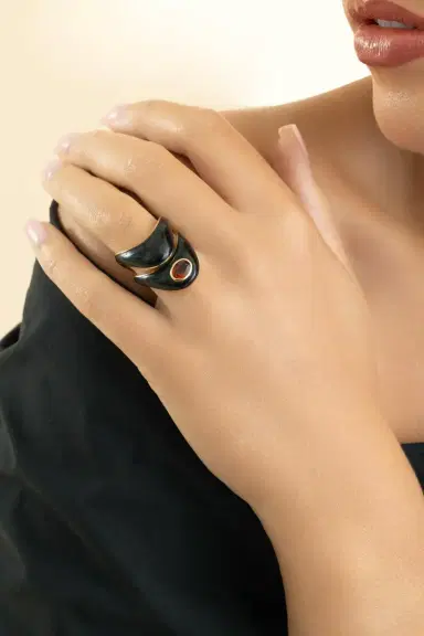ZAHN-Z Onyx Citrine Big Zaha Ring | Thumbnail 3