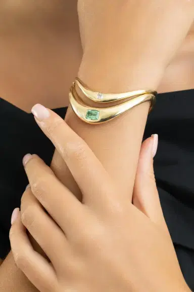 ZAHN-Z Paraiba Big Zaha Bangle Bracelet | Thumbnail 2